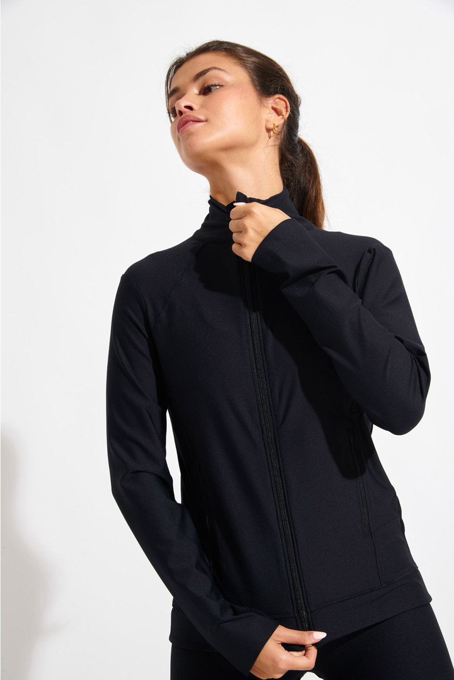 Gilet de sport zippé noir FOCUS WELLBLISS