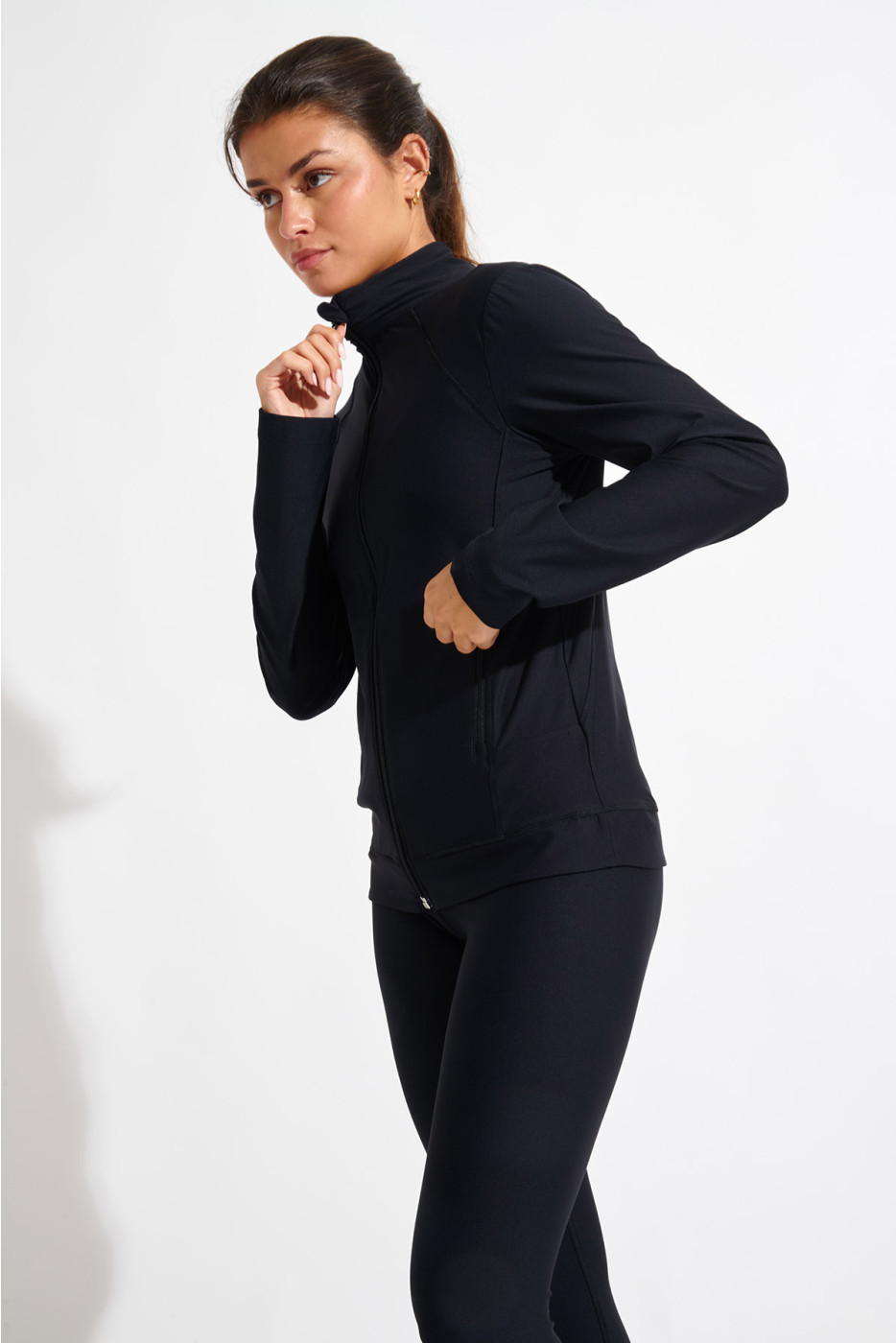 Gilet de sport zippé noir FOCUS WELLBLISS
