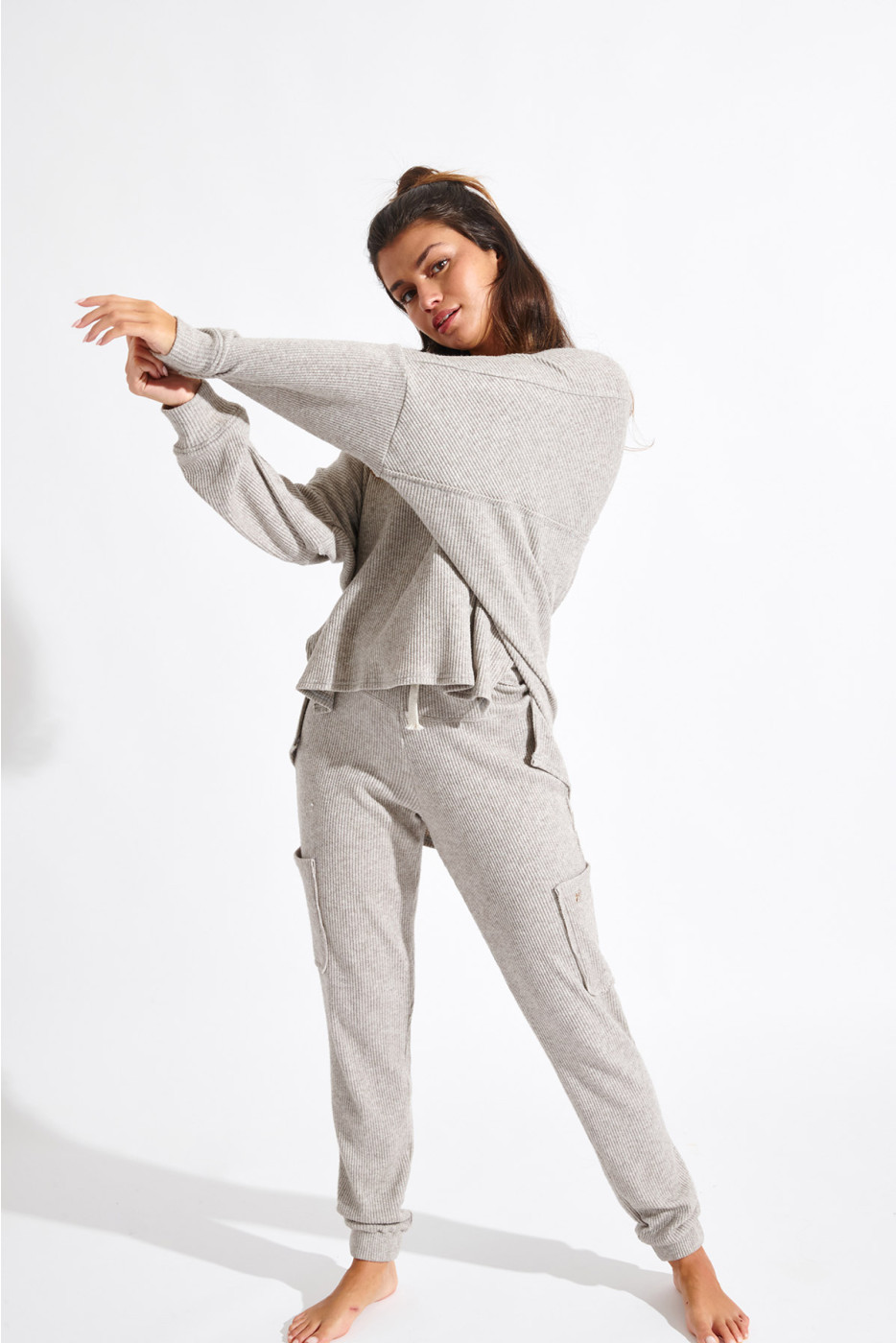Pantaloni da jogging cargo beige HOWARD PEBBLE - 3