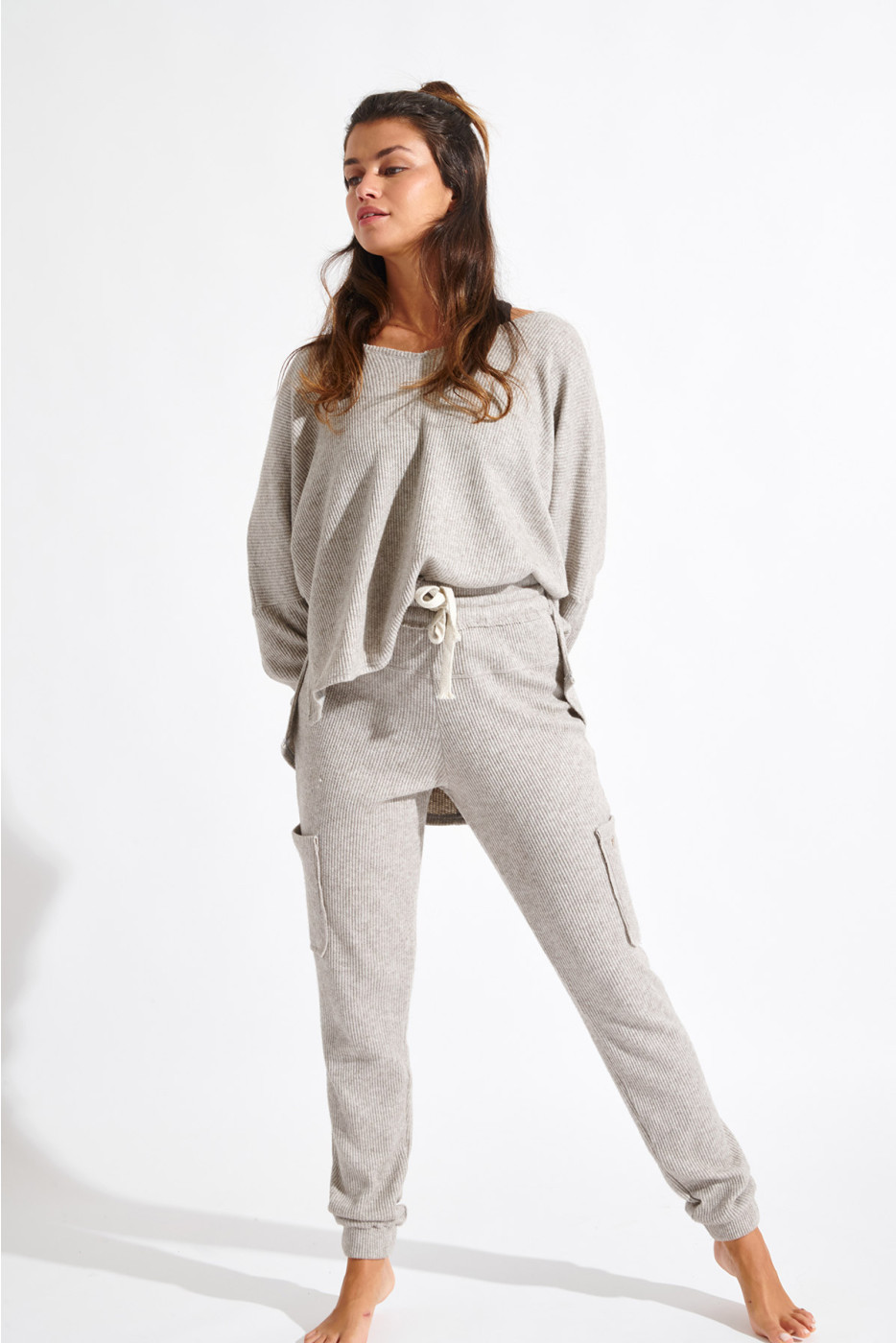 Pantaloni da jogging cargo beige HOWARD PEBBLE - 10