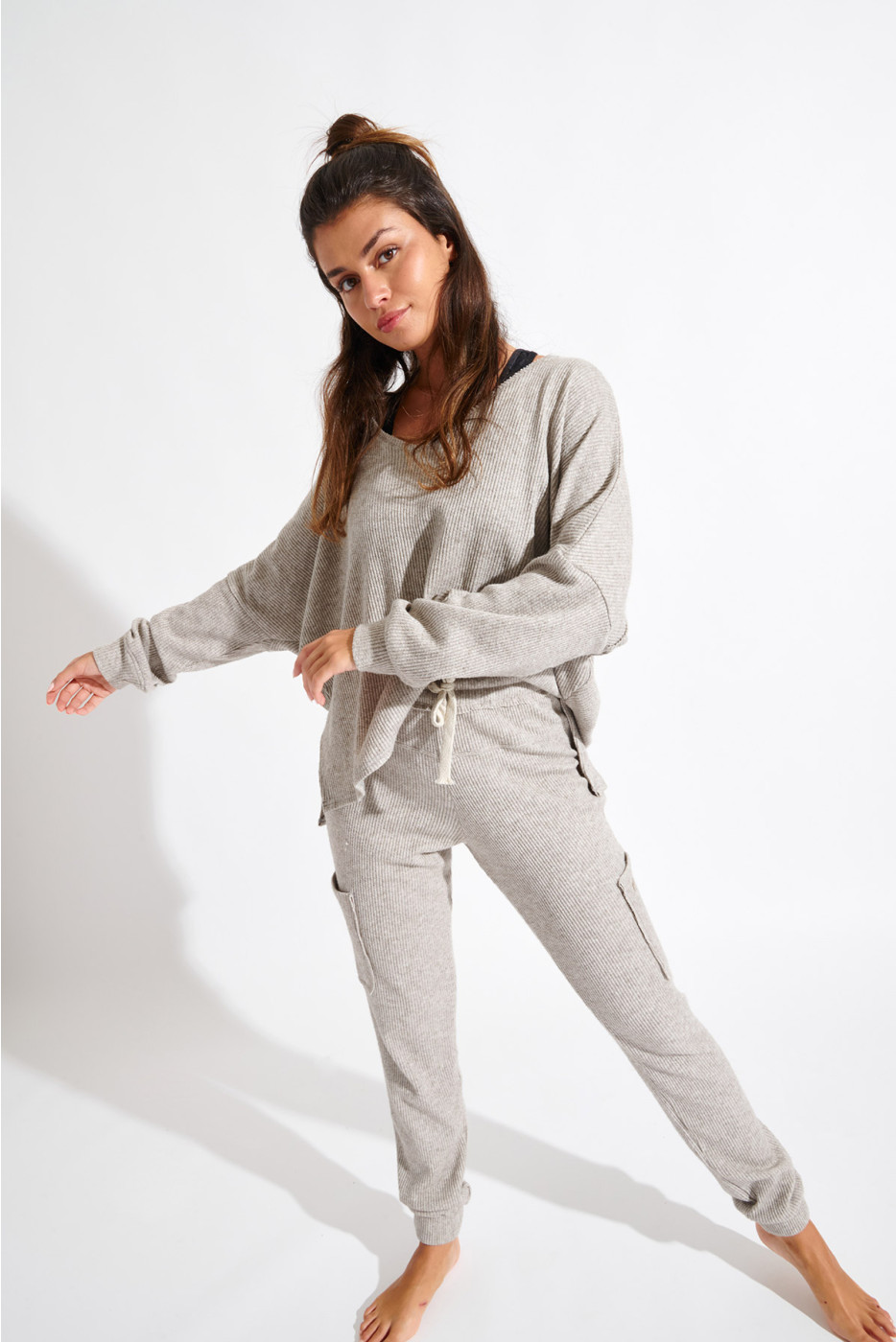 Pantaloni da jogging cargo beige HOWARD PEBBLE - 12