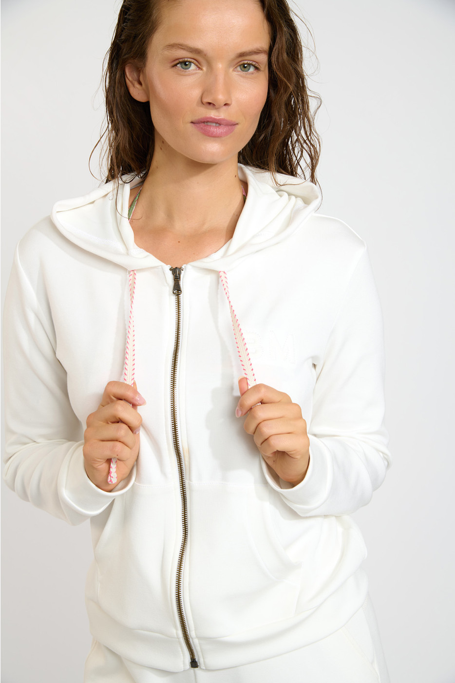 Giacca da jogging bianca da donna RESCO BAYJOY - 5