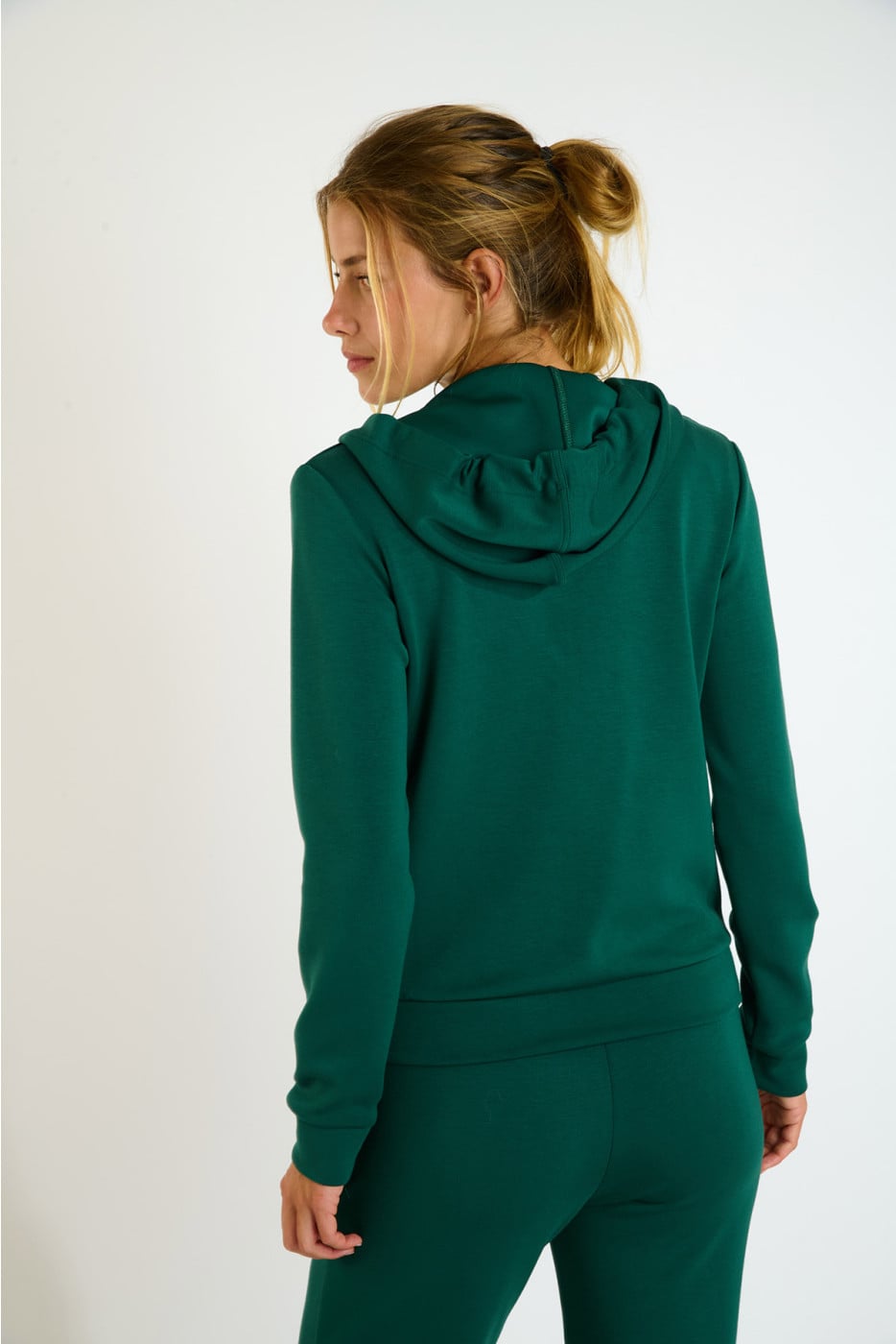 Giacca con cappuccio e zip verde RESCO BAYJOY - 2