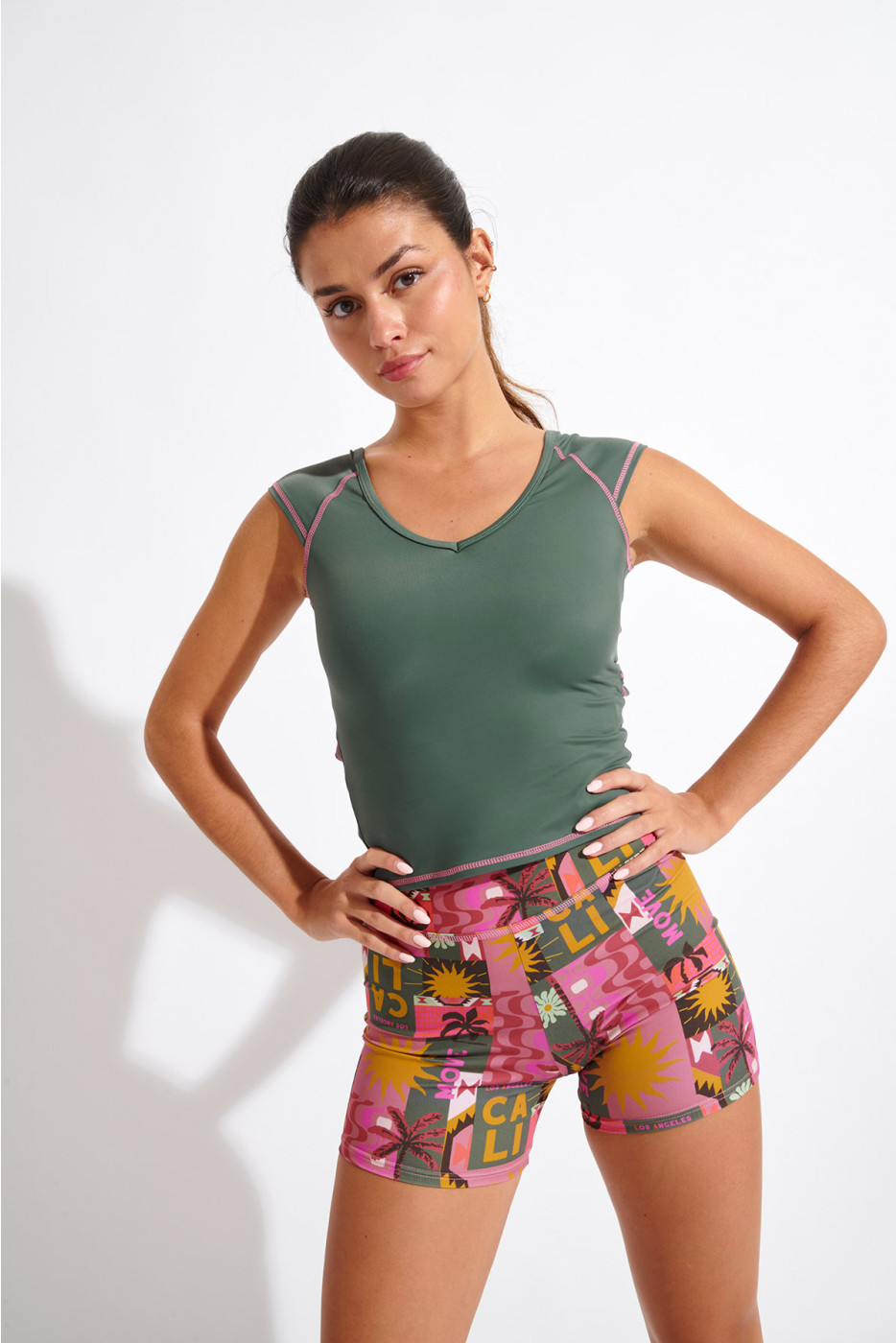 WELLNESS SENSE khaki sports top - 5