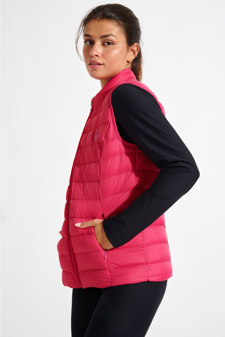 Fuchsia mouwloos gewatteerd donsjack DURHAM ULLA - 5
