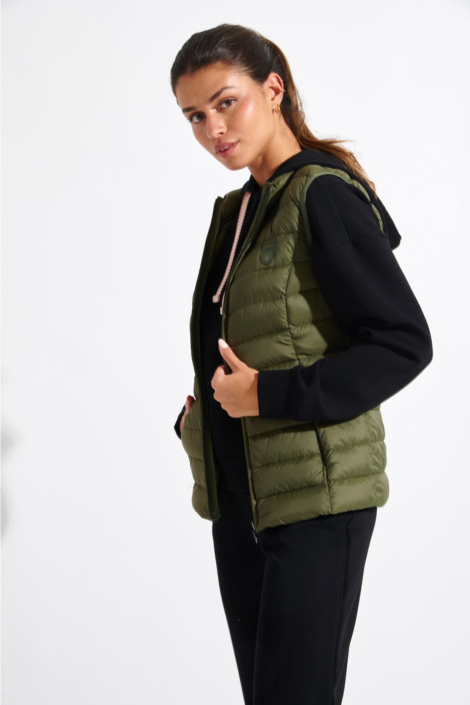 Khaki mouwloos donsjack DURHAM ULLA - 3