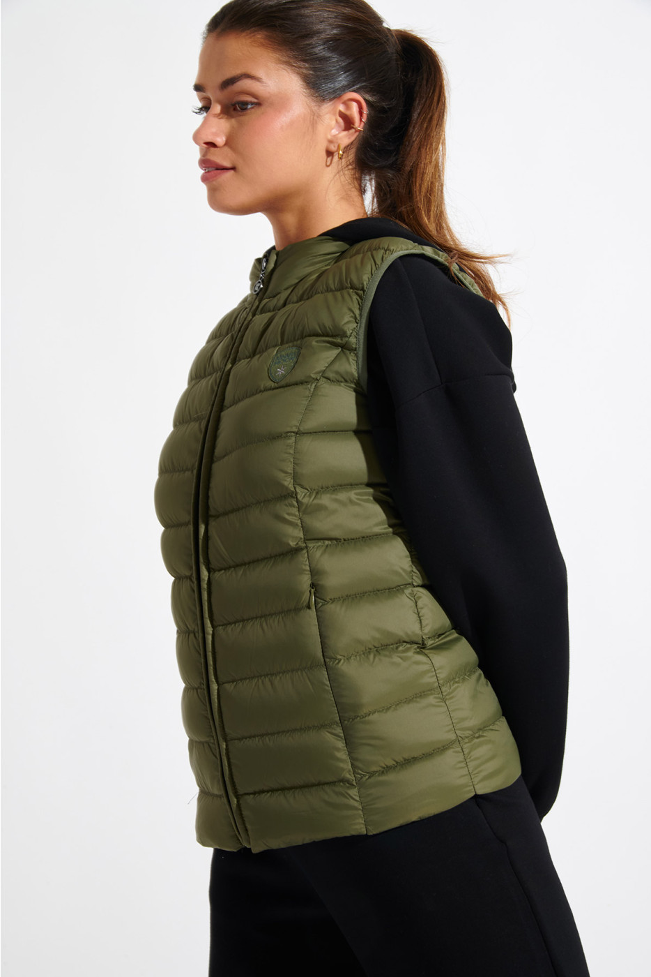 Khaki mouwloos donsjack DURHAM ULLA - 6