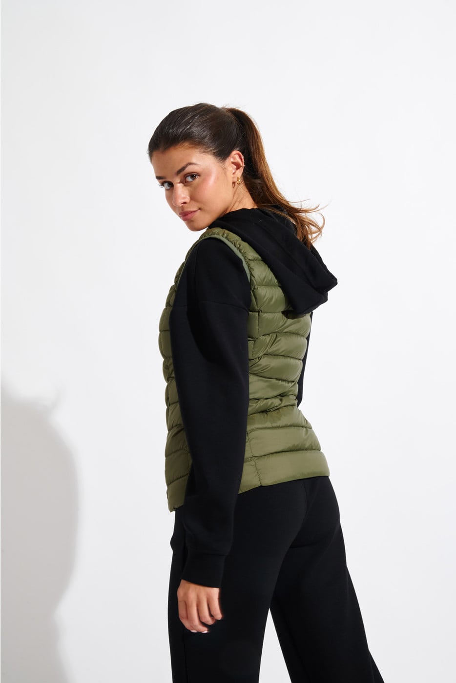 Khaki mouwloos donsjack DURHAM ULLA - 2