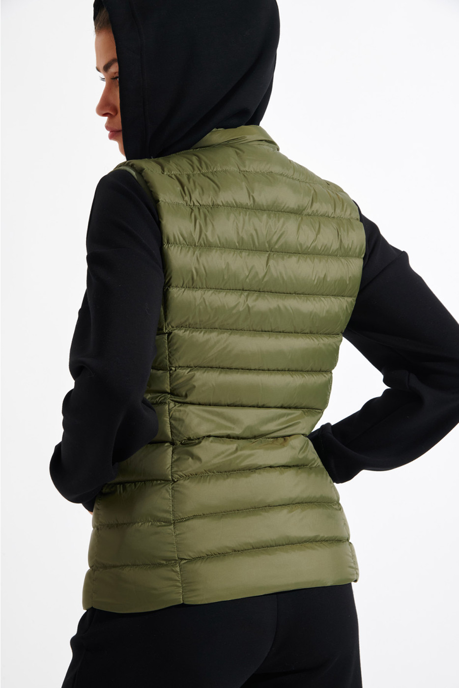 Khaki mouwloos donsjack DURHAM ULLA - 7