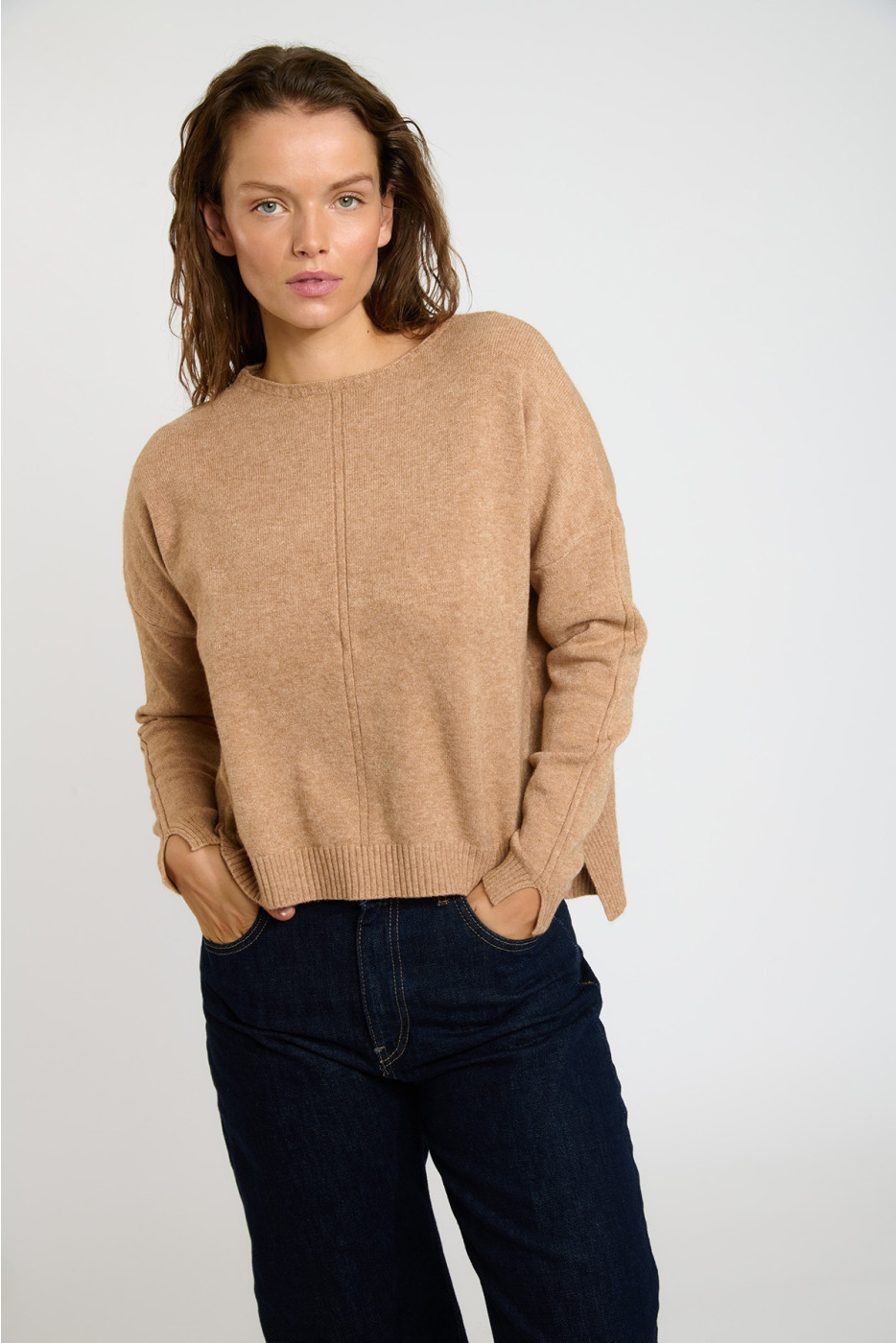 Maglione da donna colore cammello WESTWOOD DERFIELD - 4