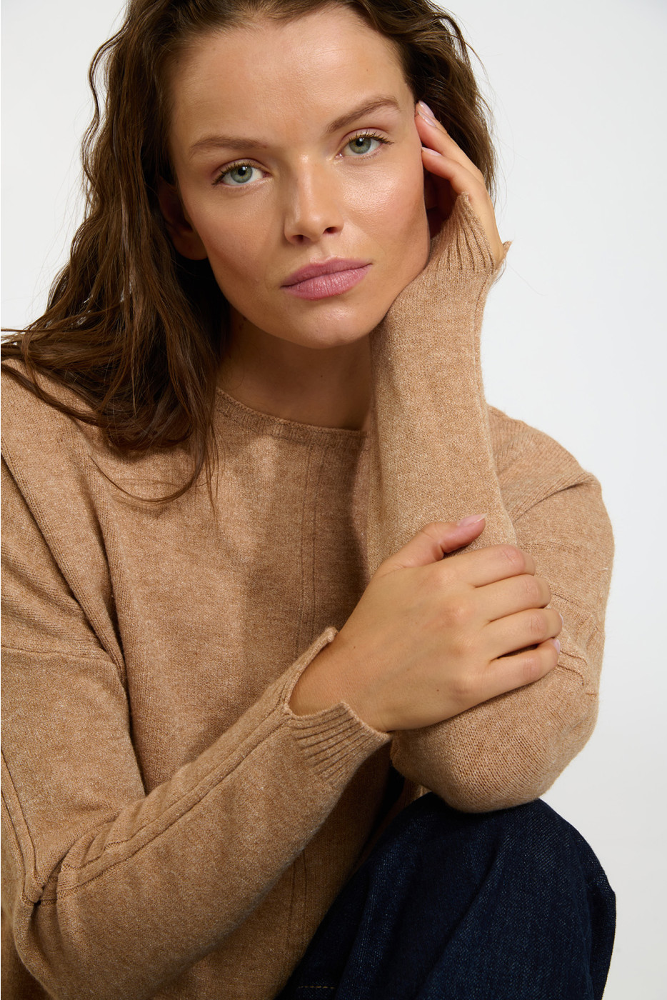 Maglione da donna colore cammello WESTWOOD DERFIELD - 7