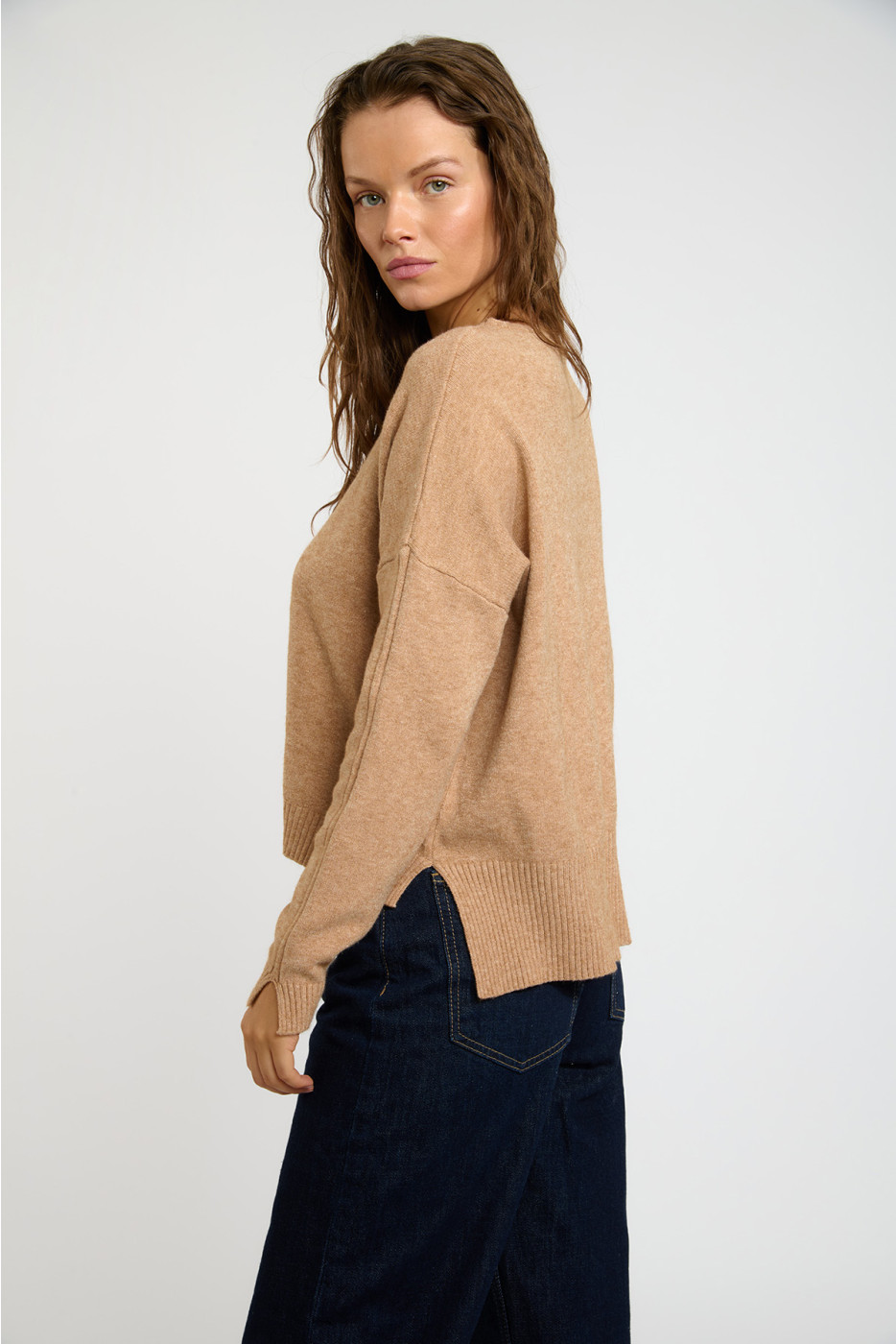 Maglione da donna colore cammello WESTWOOD DERFIELD - 8