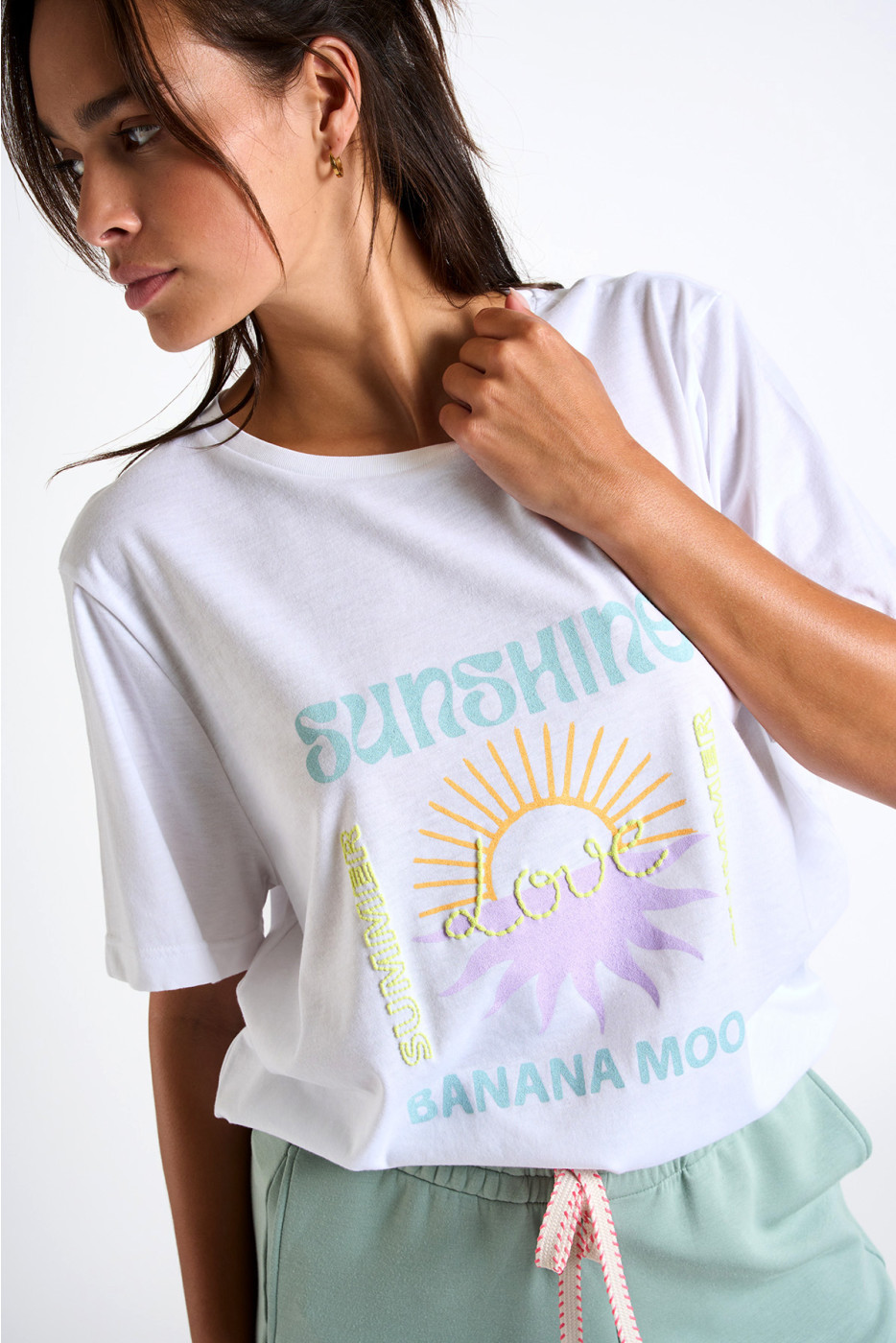 ALHOAS SALTEE wit T-shirt met print - 3
