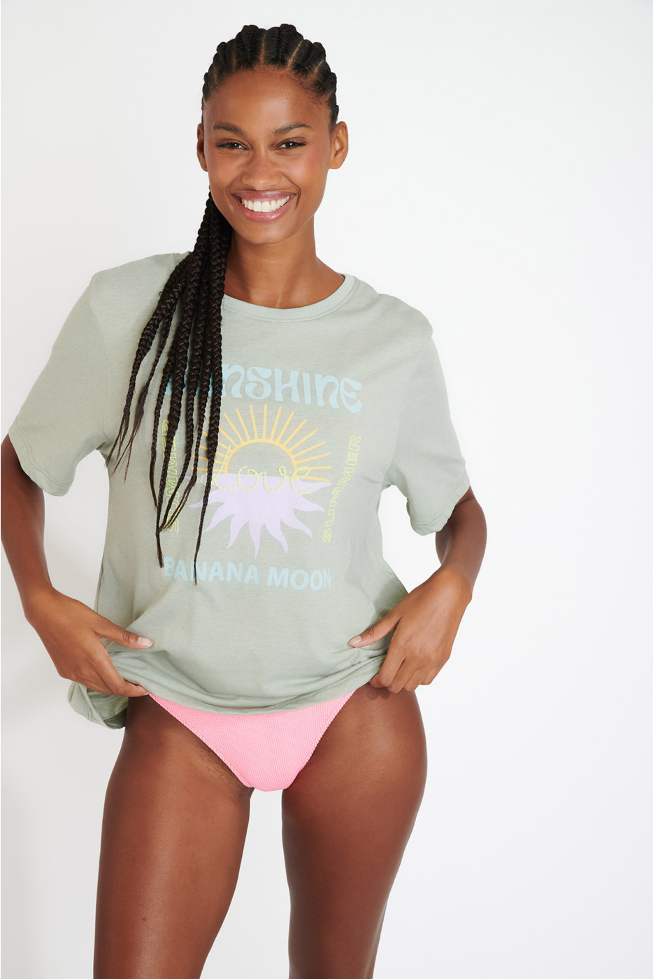 T-shirt color mandorla con stampa ALHOAS SALTEE - 3