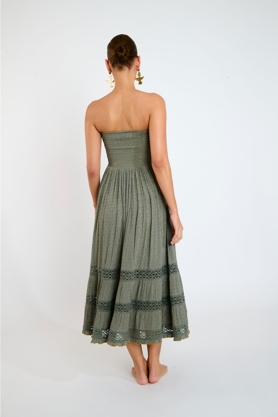 Robe transformable en jupe kaki ETHEL SEALOVE