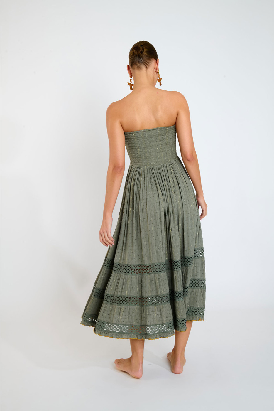 Robe transformable en jupe kaki ETHEL SEALOVE