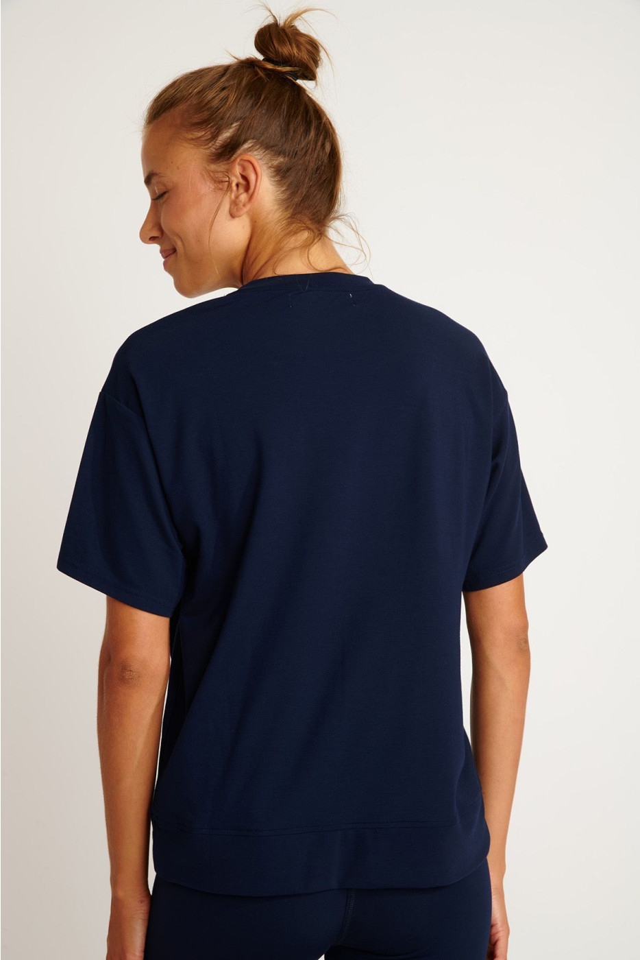 KAIA BAYLIGHT navy blue short sleeves t-shirt