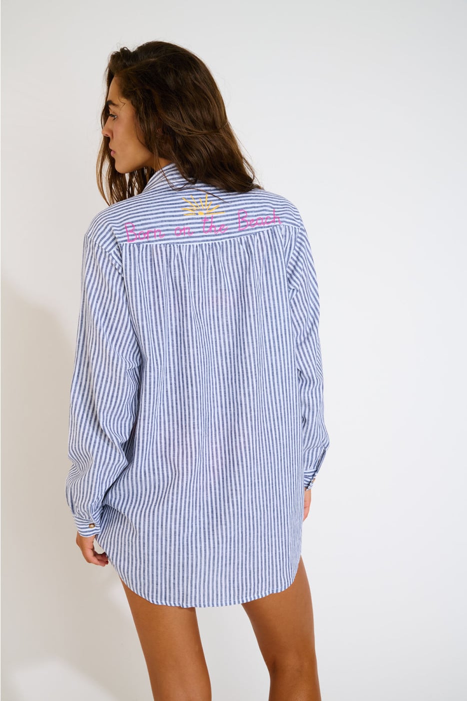 Camicia da donna a righe blu KNIGHT VARKALA - 2