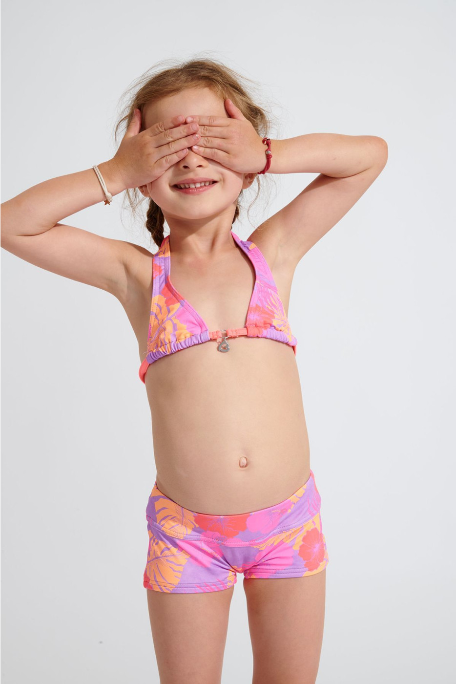 Bikini lila con flores para niña M BEAR TROPICALIA