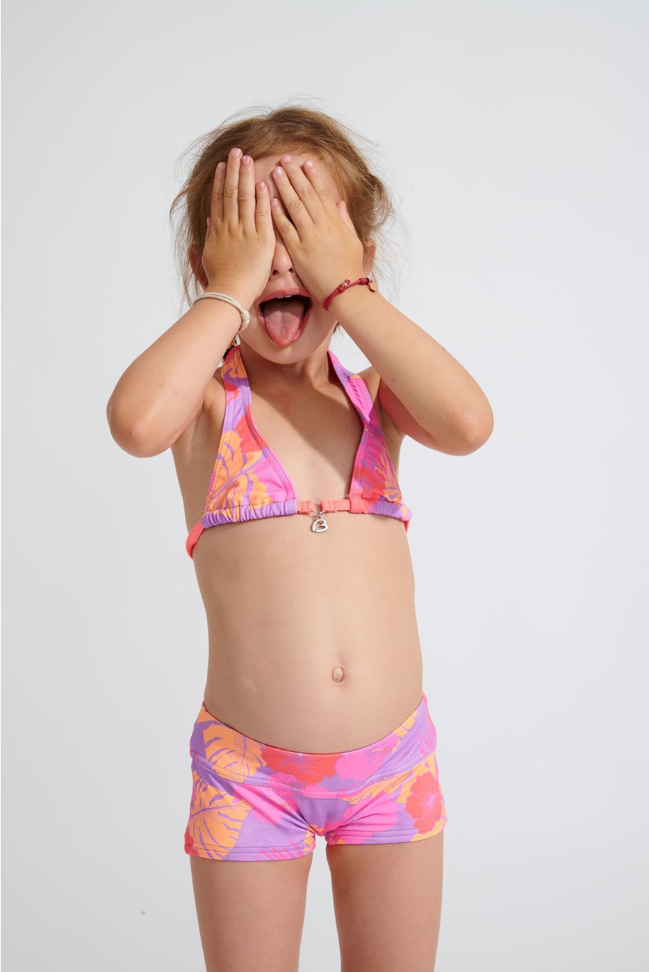 Bikini lila con flores para niña M BEAR TROPICALIA
