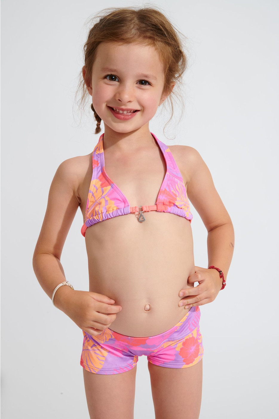 Bikini lila con flores para niña M BEAR TROPICALIA