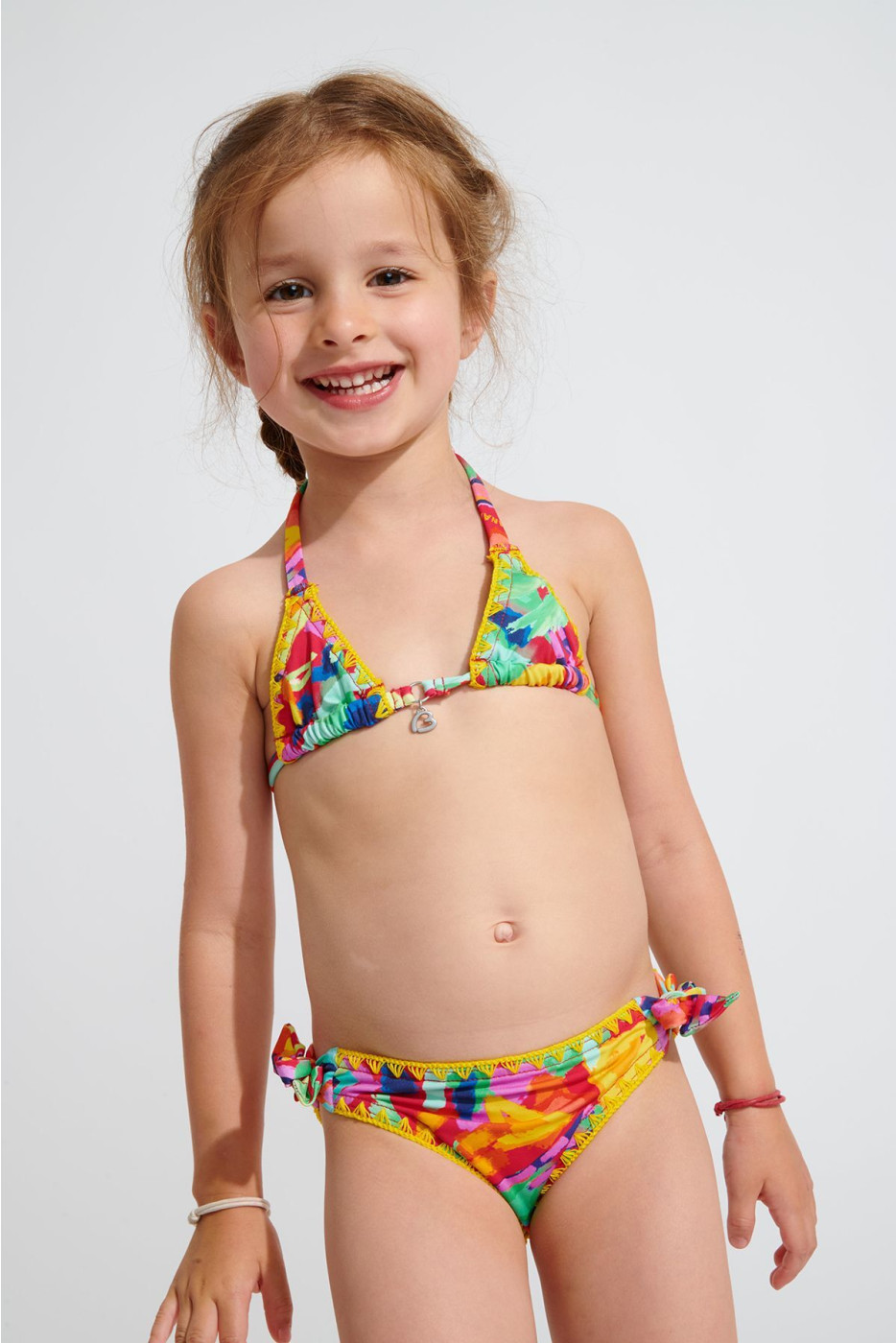 Bikini de dos piezas estampado rojo para niña M SHELLITA KAILEIA