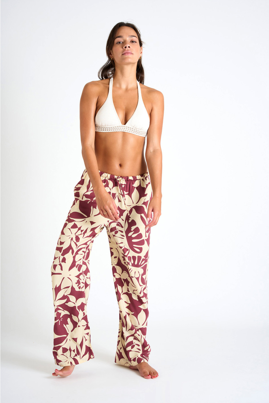OKEAH SARONG Burgundy pants