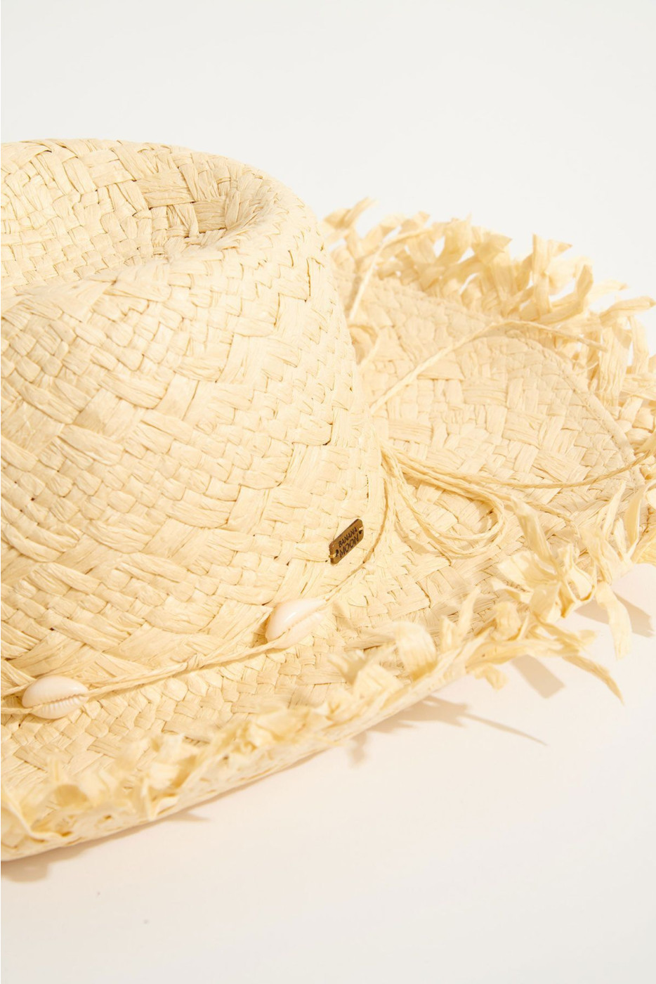 Sombrero de paja crudo adornado con conchas RESEDO HESPERIA - 3