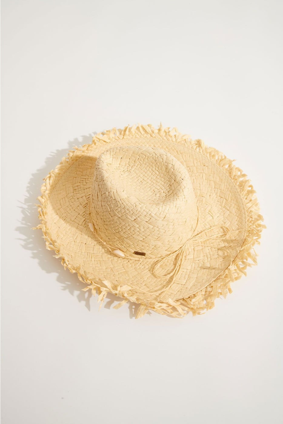 Sombrero de paja crudo adornado con conchas RESEDO HESPERIA - 2