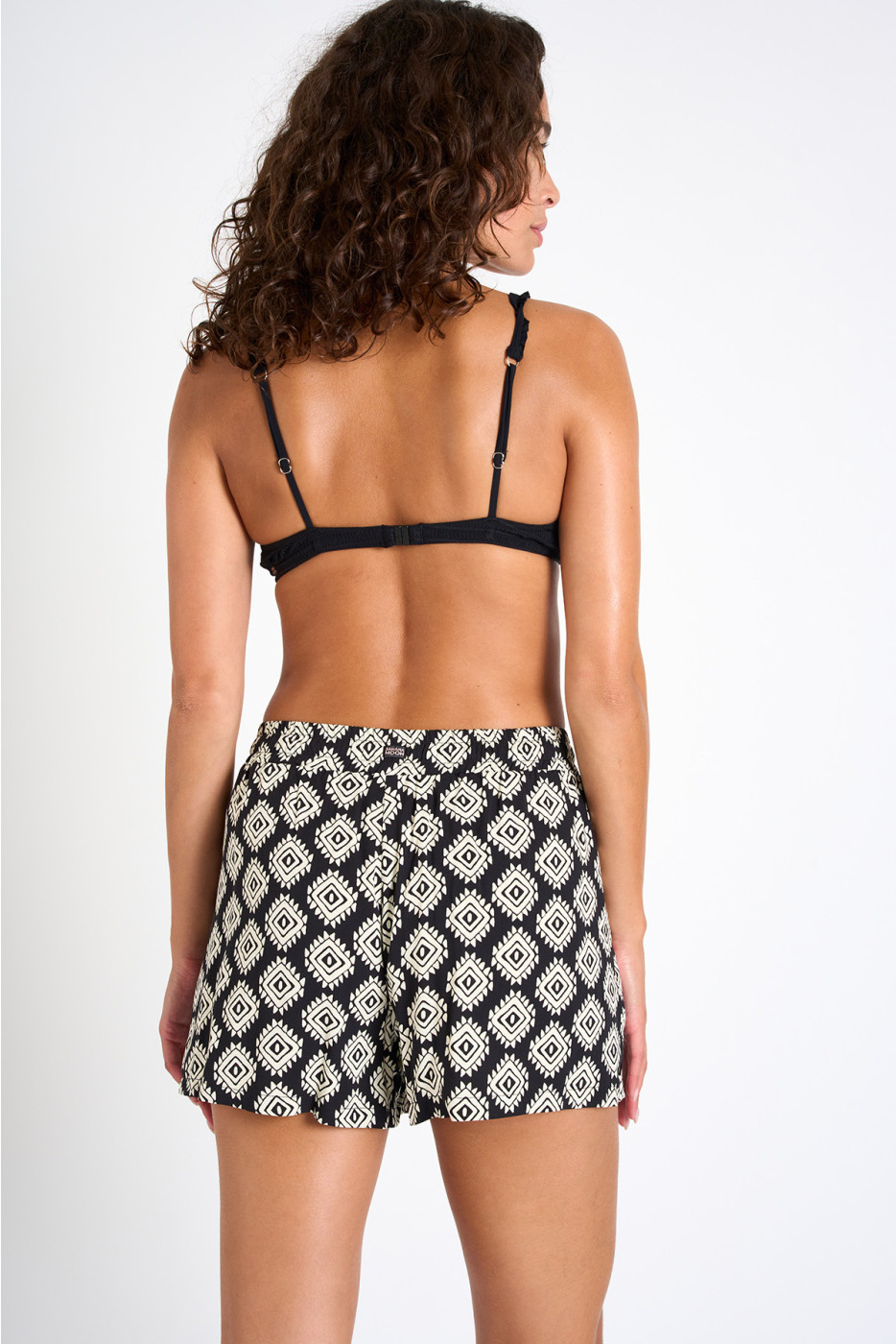 Pantaloncini da spiaggia neri fluidi TAEKA SARONG - 5