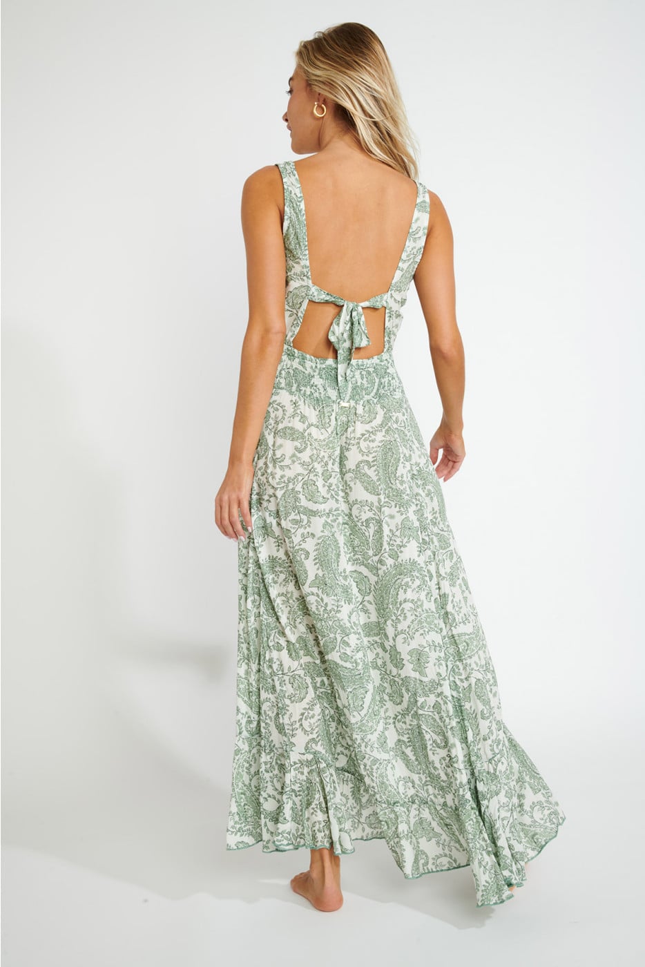 TARA MASSIMIAVOIL green print maxi dress - 2