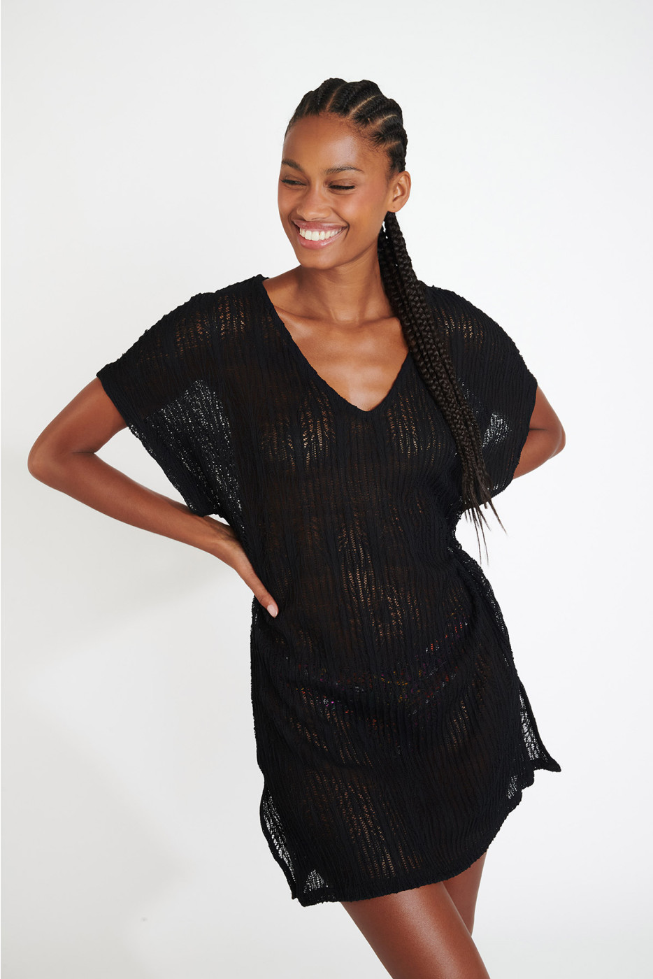 Robe de plage ajourée noir ZINIA BEACHSOUL