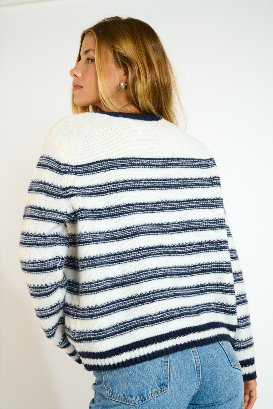 Maglione a righe écru AMIAH JANESVILLE - 5