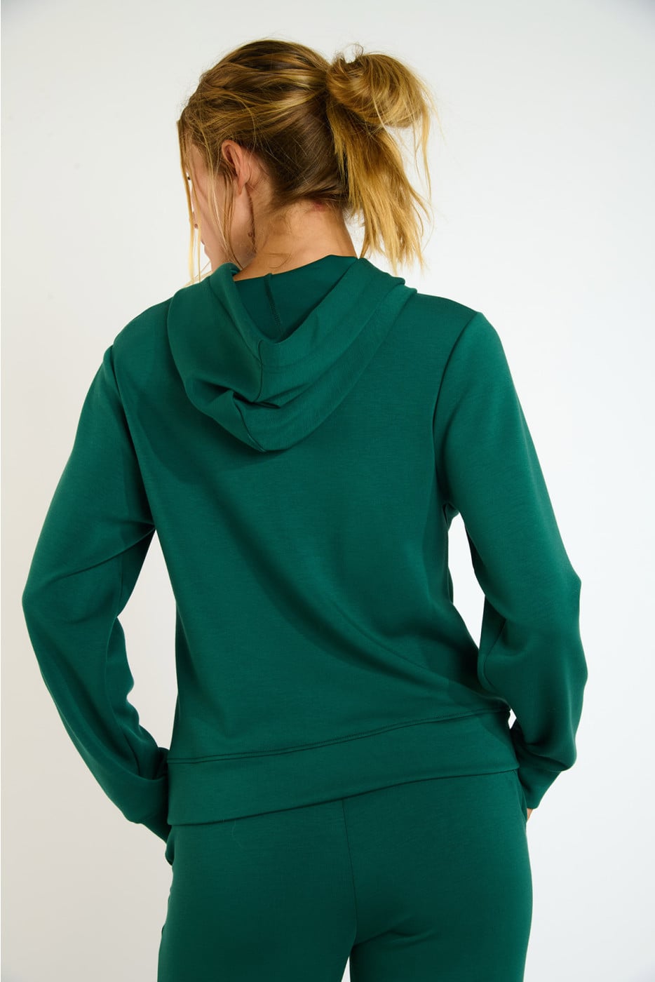 Felpa con cappuccio verde ANDY BAYJOY - 2
