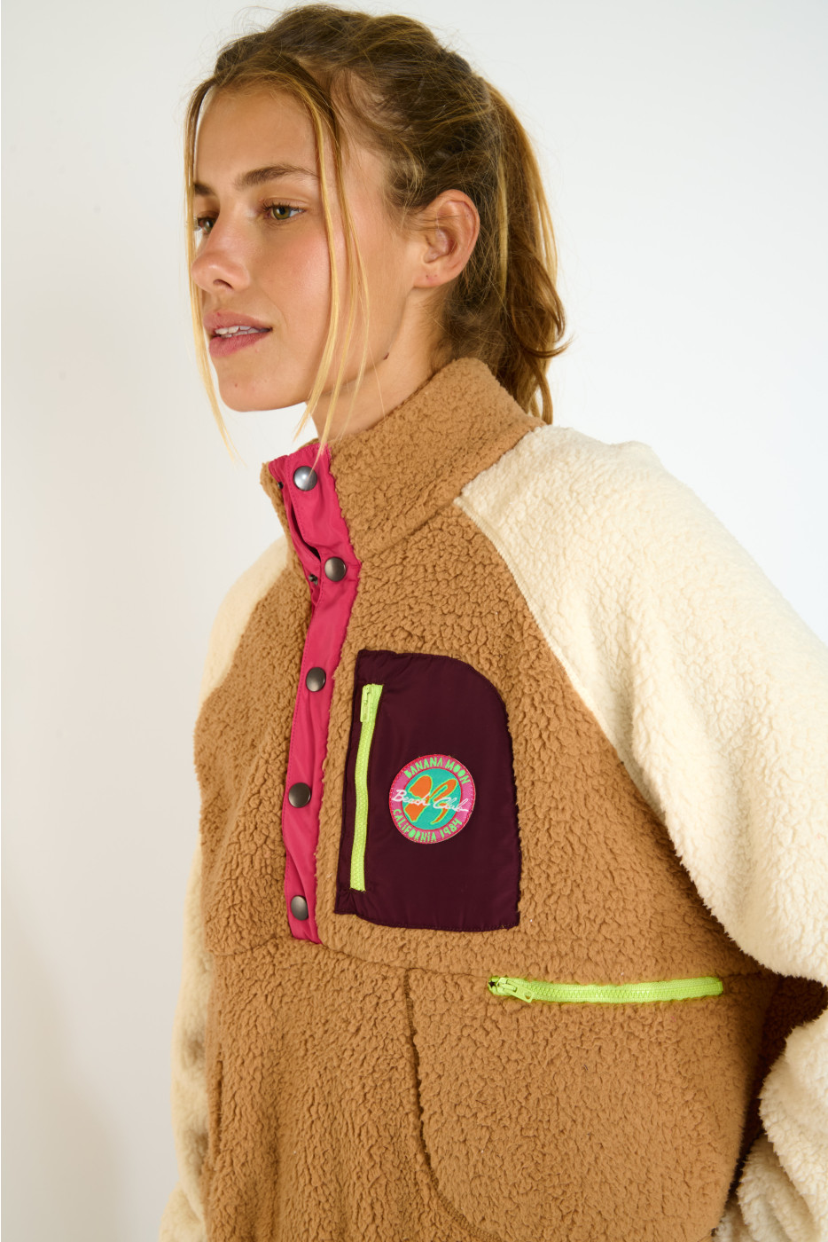 BREW SKIWAX Fleece sweatshirt camel - 4