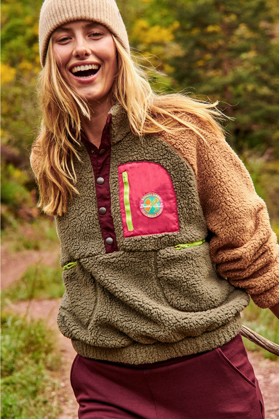 BREW SKIWAX Khaki Fleece Sweatshirt - 1