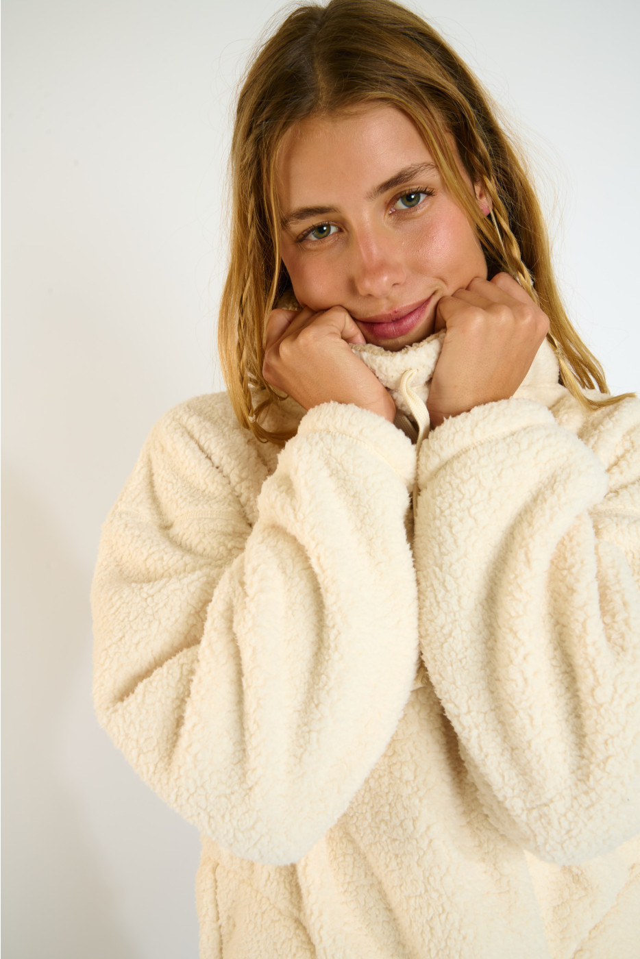 CHIMNEY IGLOO Ecru Fleece Sweatshirt - 3