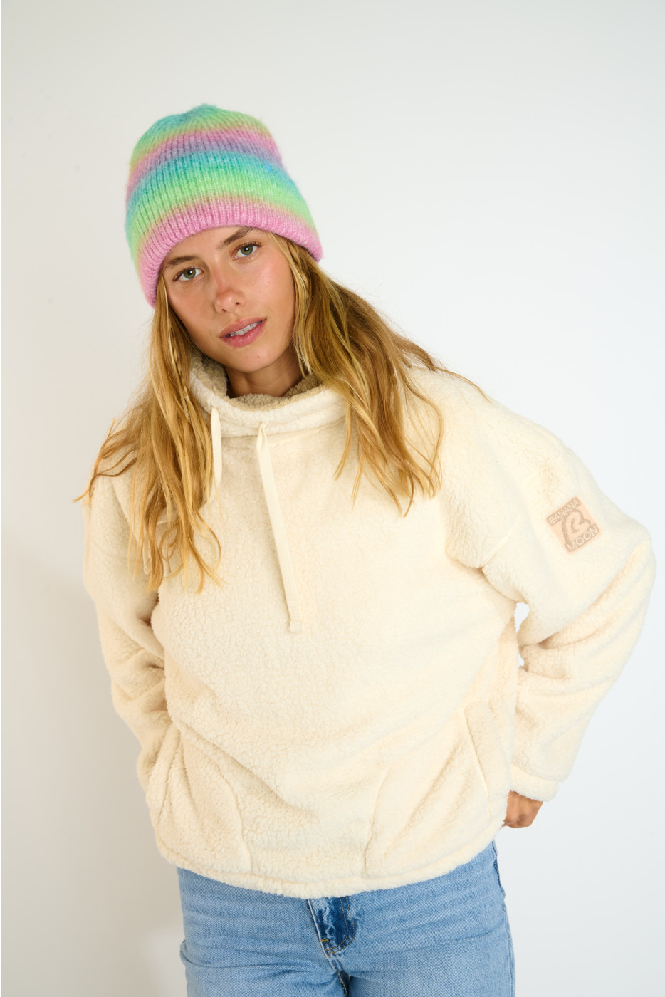 CHIMNEY IGLOO Ecru Fleece Sweatshirt - 4