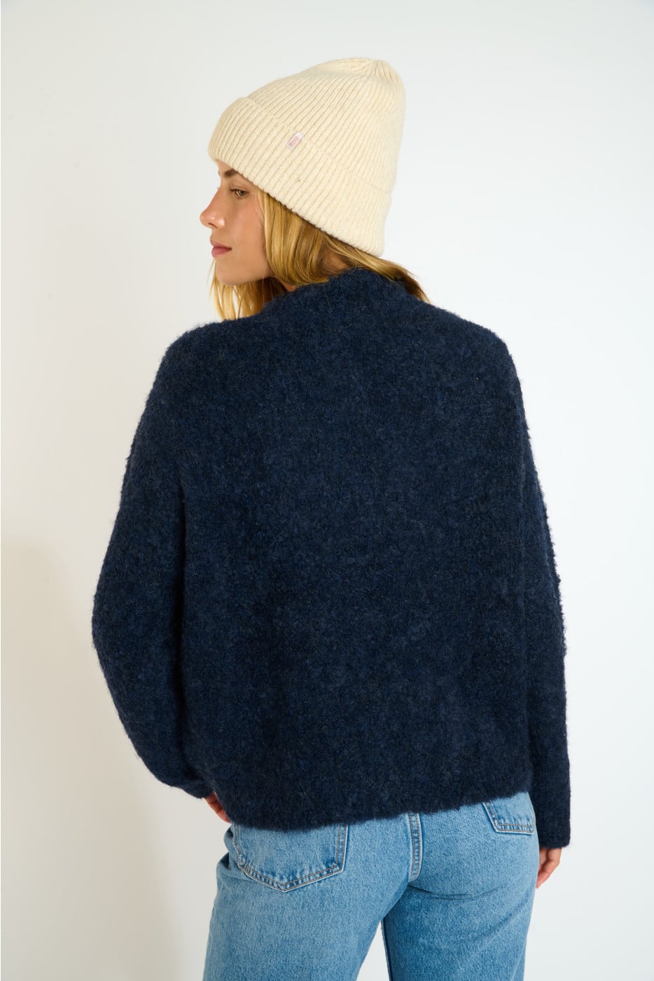 DAMON CRYSTALBAY Wol trui marineblauw - 2