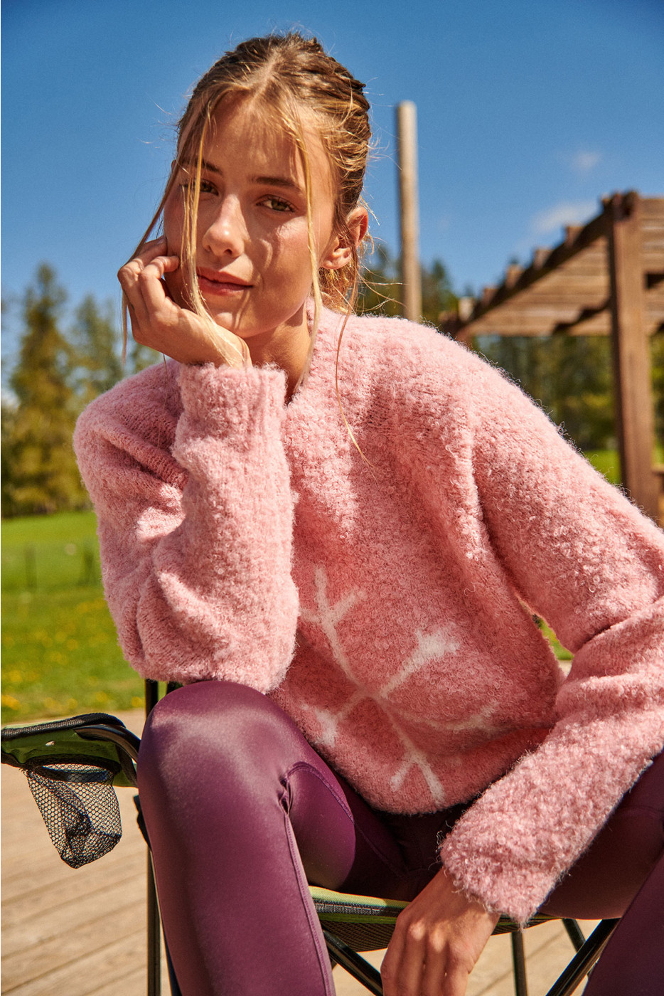 DAMON CRYSTALBAY Wol trui roze - 7