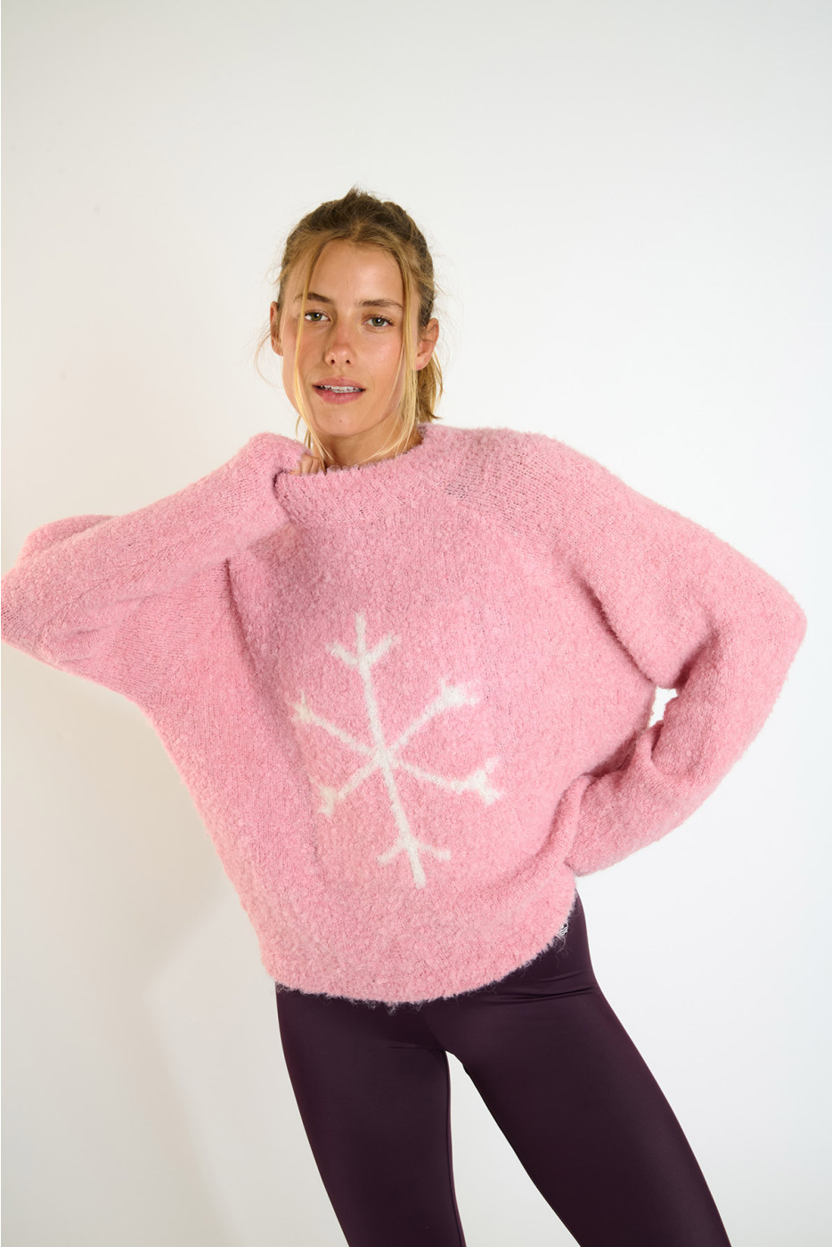 DAMON CRYSTALBAY Wol trui roze - 2