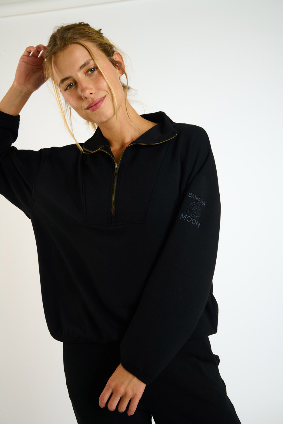 FAY BAYCHILL Black Half-Zip Sweatshirt - 3