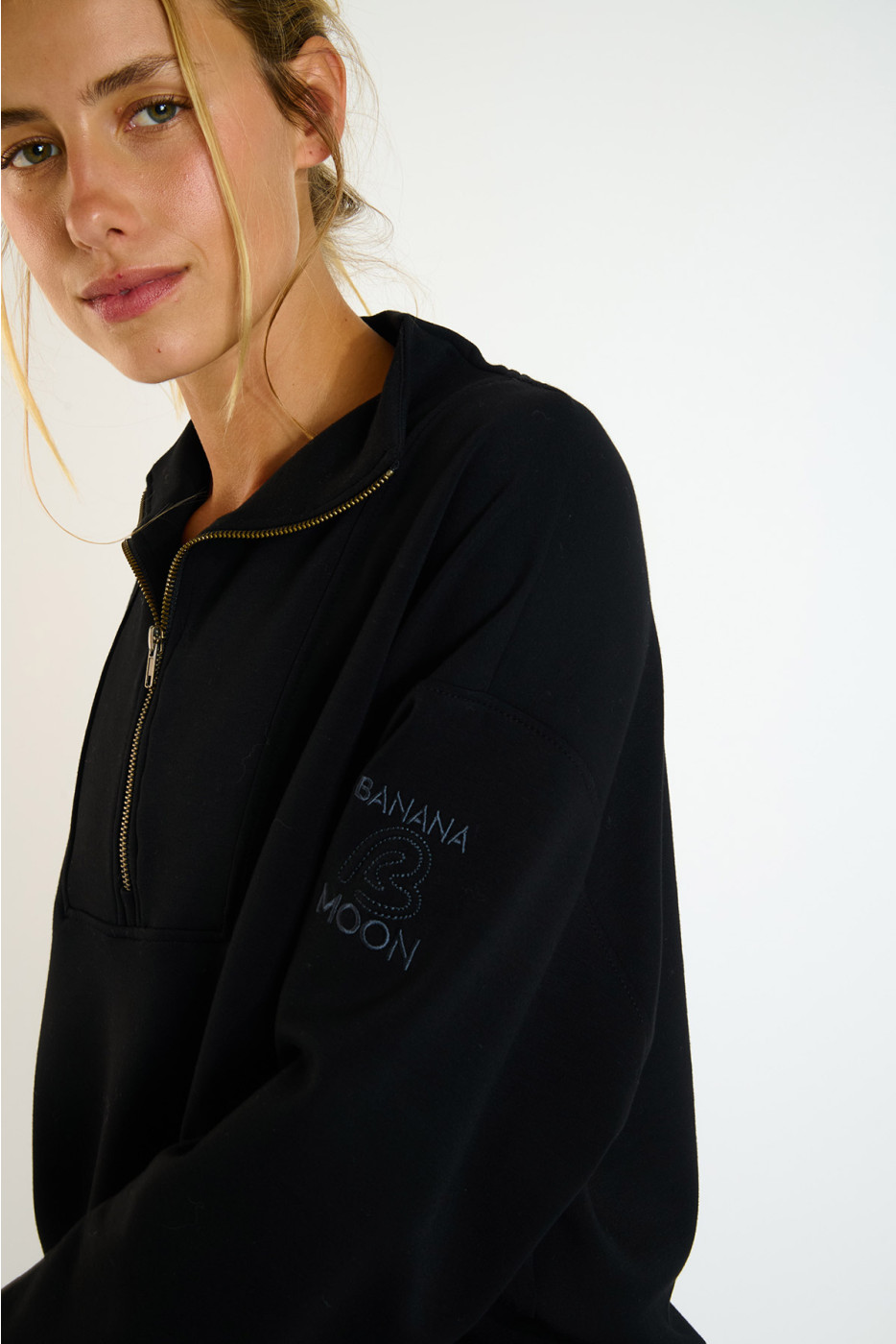 FAY BAYCHILL Black Half-Zip Sweatshirt - 4