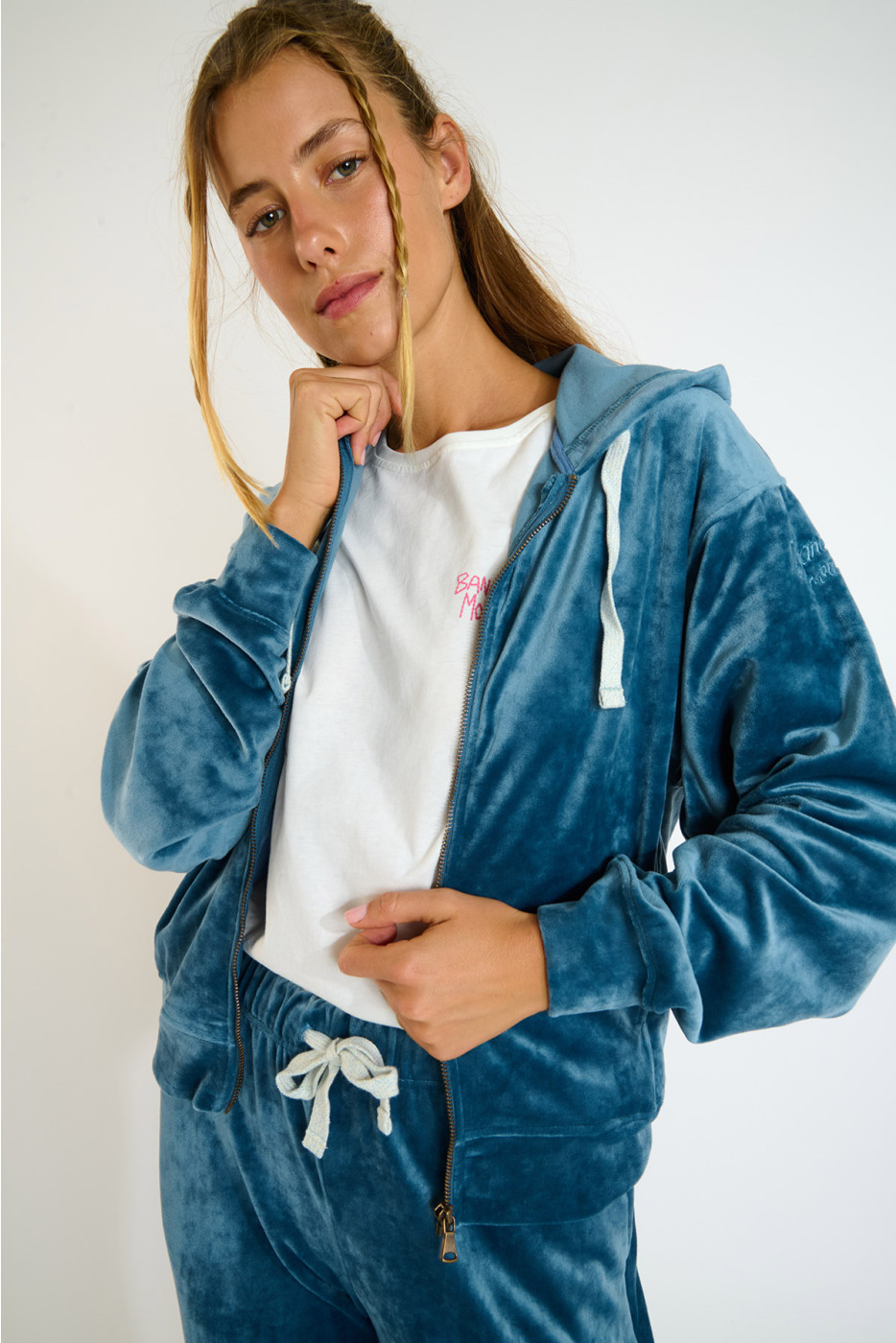 Giacca in velluto blu IVY SEACHIC - 5