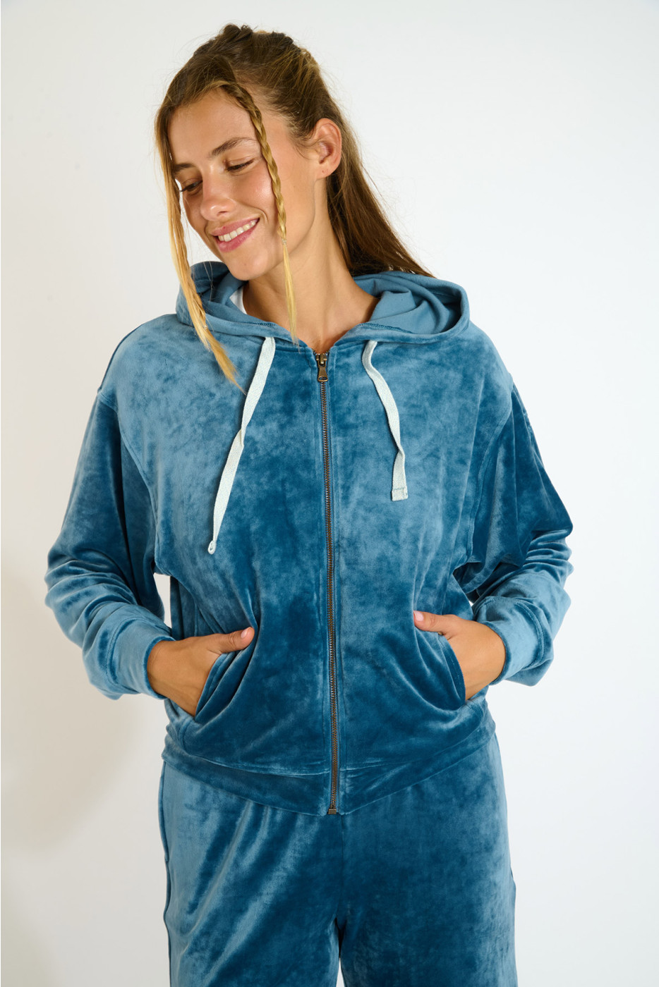 Giacca in velluto blu IVY SEACHIC - 6