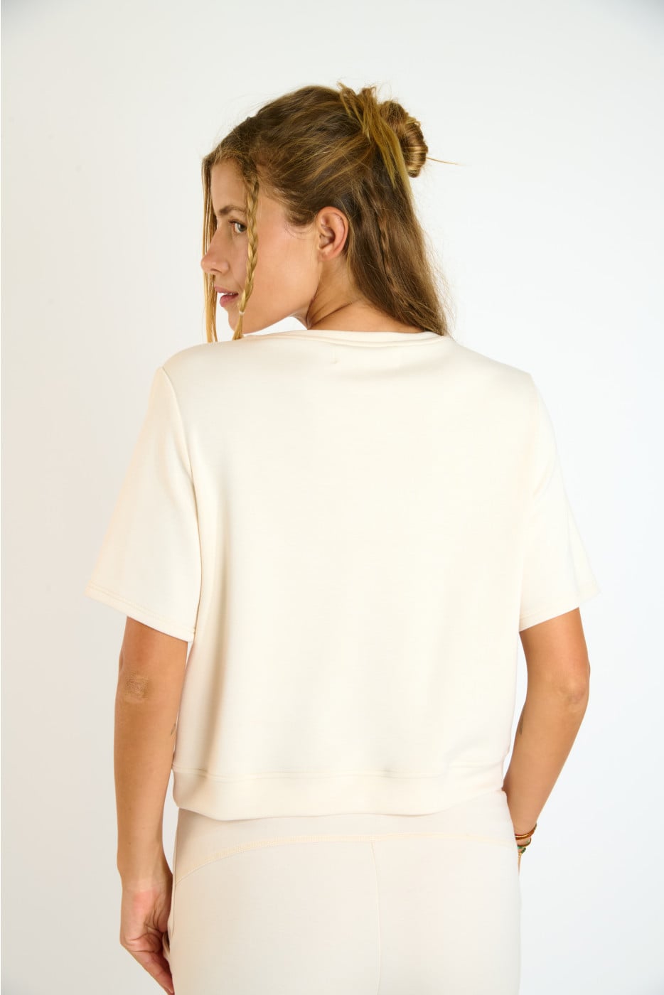 T-shirt a maniche corte color crema JUNE BAYJOY - 2