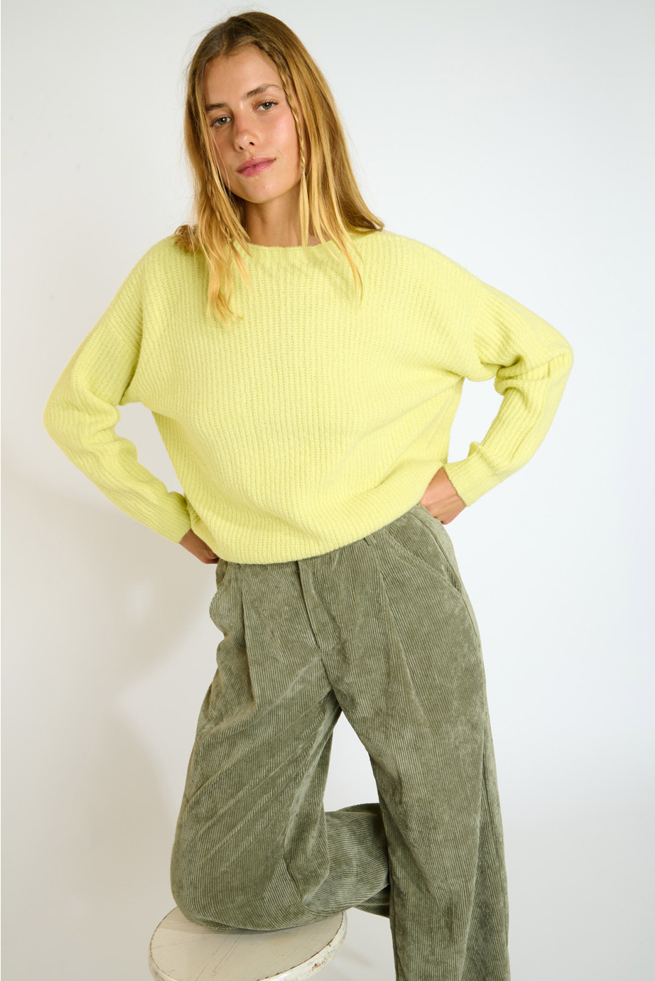 LANDON SUTTON Khaki Corduroy Trousers