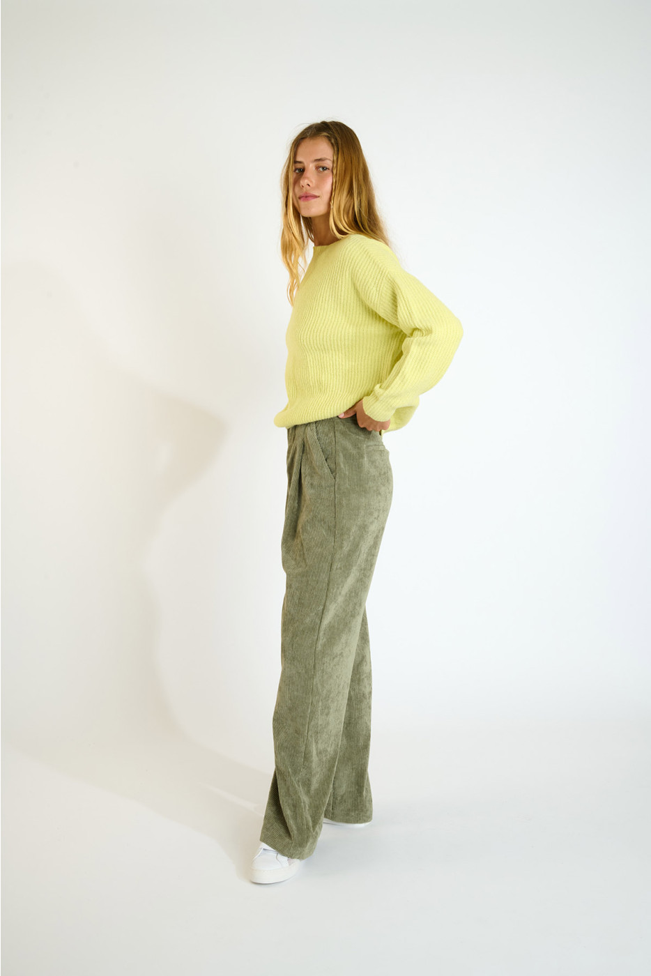LANDON SUTTON Khaki Corduroy Trousers