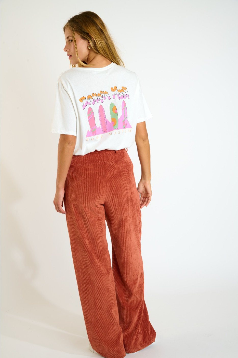 LANDON SUTTON Paprika Corduroy Trousers - 2