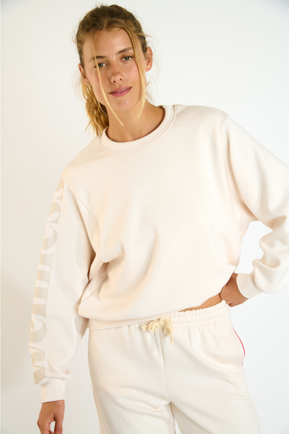 Sweat oversize crème LIV WELLJOY - 1